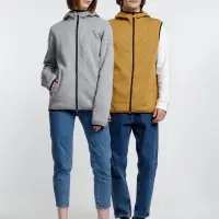 Жилет с капюшоном унисекс Gotland, горчичный, размер S