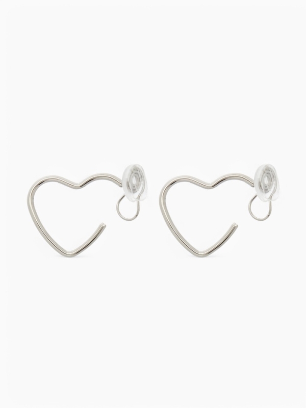 Клипсы &laquo;Тренд&raquo; сердце, цвет серебро