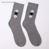 Носки мужские махровые, цвет серый, размер 27-29