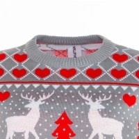 Джемпер вязаный KAFTAN "Новогодний" размер 44, серый