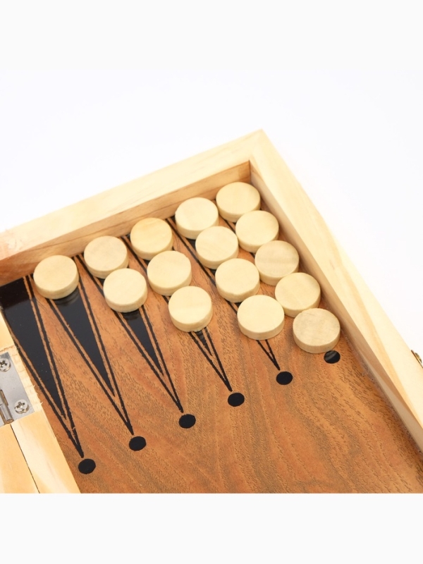 Настольная игра 3 в 1 "Цейтнот": шахматы, шашки, нарды, 24 х 24 см