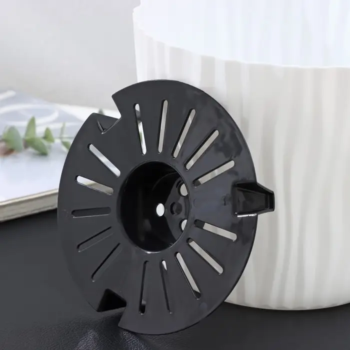 Кашпо для цветов со вставкой &laquo;Волна&raquo;, 2 л, d=16 см, h=13,5 см, цвет белый