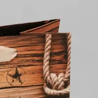 Пакет подарочный крафтовый, упаковка, &laquo;Подарок настоящему мужчине&raquo;, 18 х 23 х 8 см