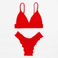Купальник женский раздельный MINAKU со сборками цвет красный, размер 48 Купальник женский раздельный MINAKU со сборками цвет красный, размер 48