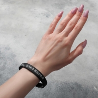 Силиконовый браслет &laquo;Волна&raquo; японский, цвет чёрно-белый