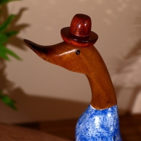 Сувенир "Утка в синем" дерево 45 см