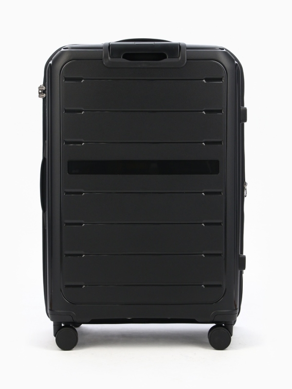 Чемодан 28", PP, 49*30*76, отд на молнии, код замок, 4 колеса, черный