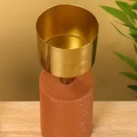 Подсвечник на 1 свечу "Кубок" бисквитный с золотом 10х10х28,5 см