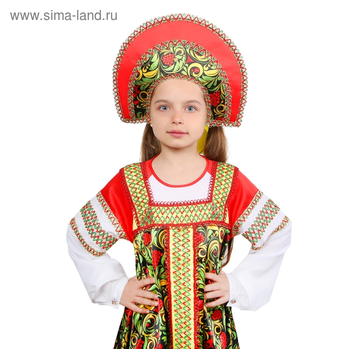 Русский народный костюм &laquo;Рябинушка&raquo; для девочки, р. 36, рост 134-140 см