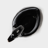 Подставка для столовых приборов &laquo;Лебедь&raquo;, 5 предметов: подставка 9&times;6,5&times;16,5 см, 2 ложки, 2 вилки, цвет чёрный