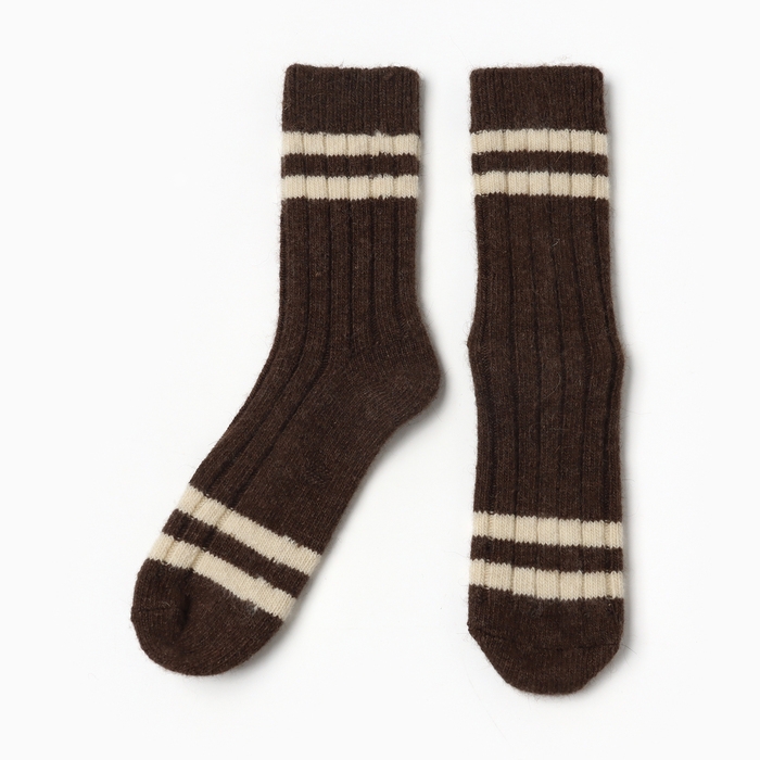 Носки мужские из монгольской шерсти, цвет шоколадный, размер 43-45 Носки мужские из монгольской шерсти, цвет шоколадный, размер 43-45