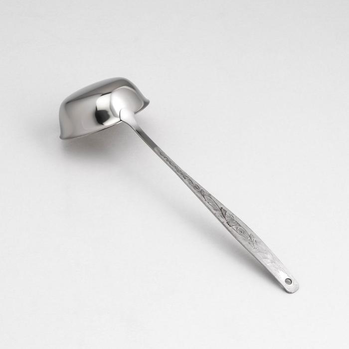 Ложка разливательная малая «Уралочка», 30 см, d=9 см, толщина 2,5 мм (М13), упрощённой обработки Ложка разливательная малая «Уралочка», 30 см, d=9 см, толщина 2,5 мм (М13), упрощённой обработки