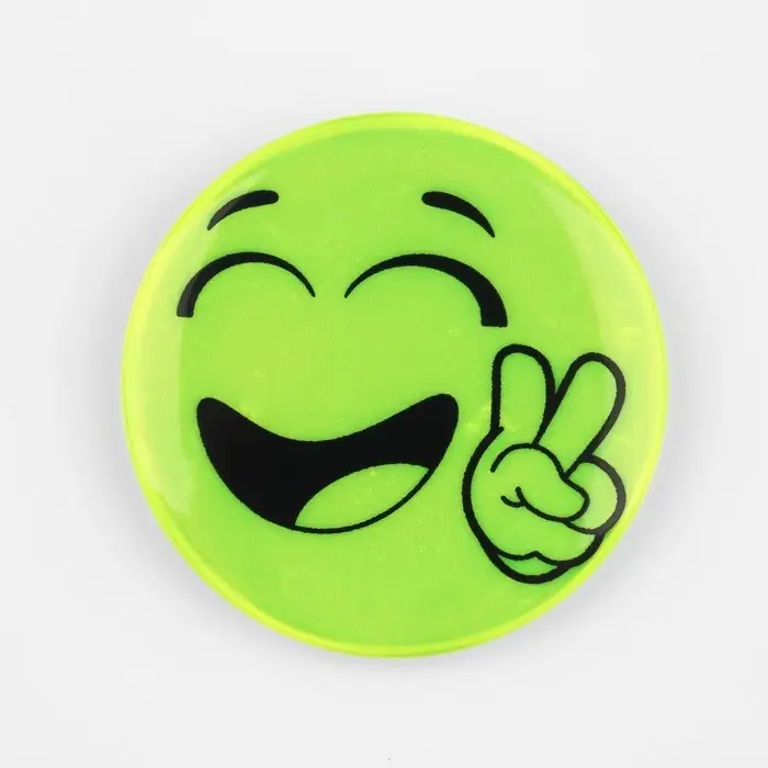 Светоотражающий значок &laquo;Всем мир&raquo;, d=5.8 см, жёлтый