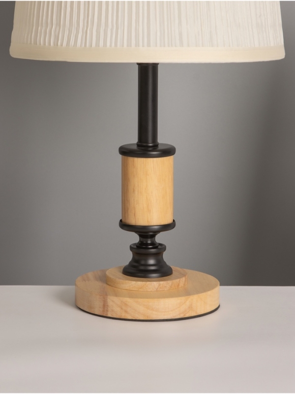 Лампа настольная BayerLux ЭКО "Глори" 1х40Вт Е27 коричневый/черный/бежевый 26х26х43см