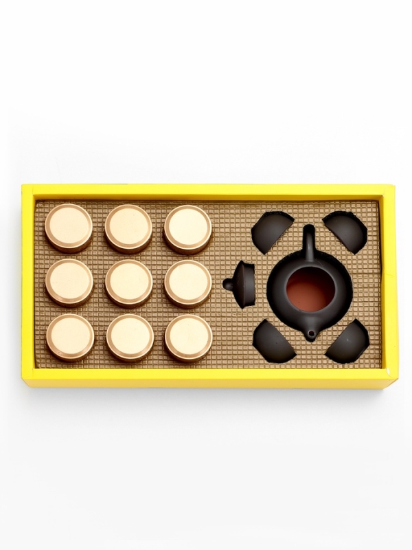 Подарочный набор для чайной церемонии,китайский чай "Дахунпао" 9 капсул,на 4 персоны+пакет