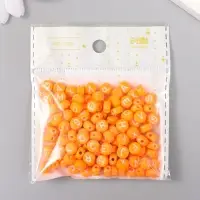 Бусины для творчества пластик "Английские буквы" оранж набор 20 гр 0,4х0,7х0,7 см