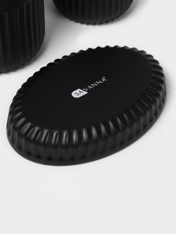 Набор для ванной "Блеск" 3 предмета (дозатор для мыла, стакан, мыльница)