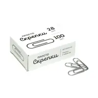 Скрепки канцелярские GLOBUS, 28 мм, 100 шт., без покрытия