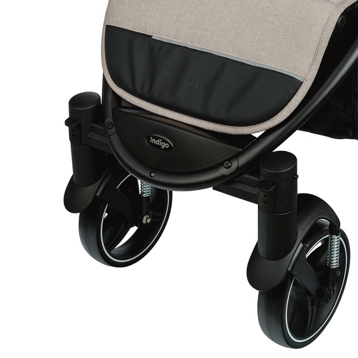 Коляска прогулочная детская MAXIMA (INDIGO), съемный бампер, цвет бежевый Коляска прогулочная детская MAXIMA (INDIGO), съемный бампер, цвет бежевый