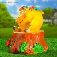 Садовая фигура "Колобок с венком" 45х35х35см Садовая фигура "Колобок с венком" 45х35х35см