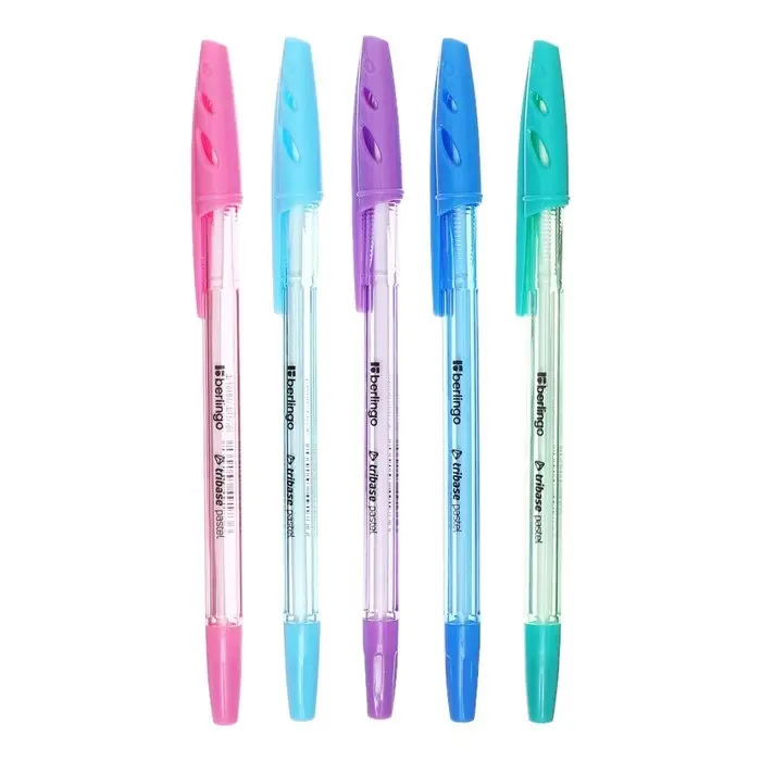 Ручка шариковая Tribase Pastel, узел 0.7 мм, чернила синие, МИКС