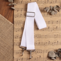 Ремень для маршевого барабана, ширина 3,8 см, длина 75-145 см, белый Ремень для маршевого барабана, ширина 3,8 см, длина 75-145 см, белый