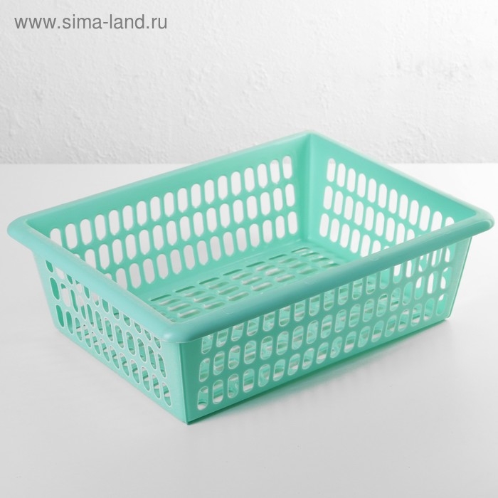 Корзина для хранения Полимербыт, пластик, 40×30×13 см, МИКС Корзина для хранения Полимербыт, пластик, 40×30×13 см, МИКС