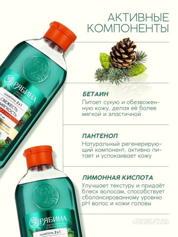 Мужской шампунь 2 в 1, 250 мл