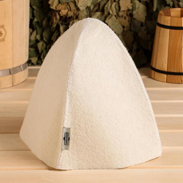 Шапка для бани Шапка для бани "Классическая", белая