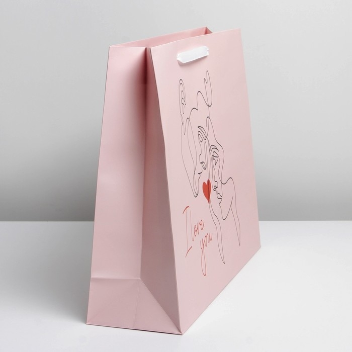 Пакет подарочный ламинированный, упаковка, &laquo;От всего сердца&raquo;, L 40 х 31 х 11,5 см