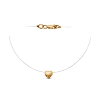 Колье &laquo;Сердечко&raquo; на леске, позолота, 38 см