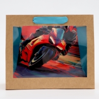 Пакет с PVC окном, "Мужской", 24 х 11 х 20 см