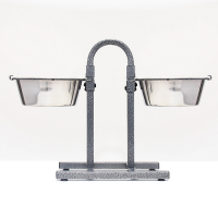 Регулируемая разноуровневая подставка 40 см с 2 мисками по 4 л Регулируемая разноуровневая подставка 40 см с 2 мисками по 4 л