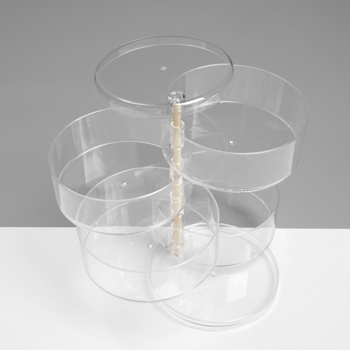 Подставка для украшений «Трансформер» 4 секции, 11,5×17,5см, цвет прозрачный Подставка для украшений «Трансформер» 4 секции, 11,5×17,5см, цвет прозрачный