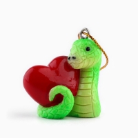 Ёлочная игрушка новогодняя &laquo;Змейка&raquo;, на Новый год, 3,5 х 3,2 см