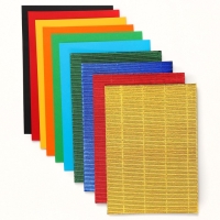 Картон цветной гофрированный, А4, 10 листов, 10 цветов, немелованный, двусторонний, в папке, 230 г/м&sup2;, Человек-паук