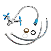 Смеситель для кухни Accoona A4882M, двухрычажный, с гибким изливом, синий/хром Смеситель для кухни Accoona A4882M, двухрычажный, с гибким изливом, синий/хром