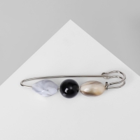 Булавка &laquo;Камешки&raquo; 7,5 см, цветная в серебре