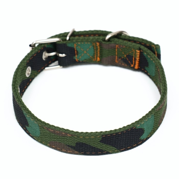 Ошейник брезентовый двухслойный Ошейник брезентовый двухслойный "Камуфляж", 58 х 2,5 см