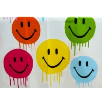 Скатерть одноразовая "Смайлы" 180х137