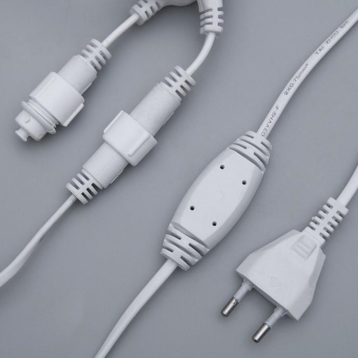 Гирлянда &laquo;Занавес&raquo; 2 &times; 1.5 м, IP44, УМС, белая нить, 360 SMD-LED, свечение белое, 220 В