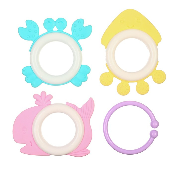 Набор погремушек &laquo;Беби в боксе&raquo;, с эластичными элементами, 8 шт., цвет МИКС