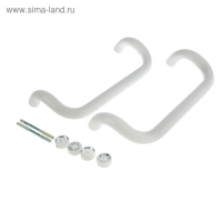 Ручка скоба дверная, L=350 мм, белая Ручка скоба дверная, L=350 мм, белая