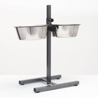 Регулируемая подставка с 2 мисками по 4 л, высота подставки 40 см Регулируемая подставка с 2 мисками по 4 л, высота подставки 40 см