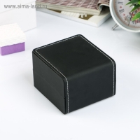 Шкатулка под часы 1 отделение "Чёрная с белой строчкой" матовая 7,5х11х10,3 см Шкатулка под часы 1 отделение "Чёрная с белой строчкой" матовая 7,5х11х10,3 см