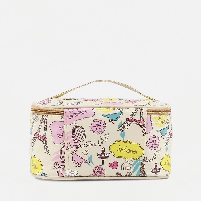 Косметичка на молнии, цвет бежевый