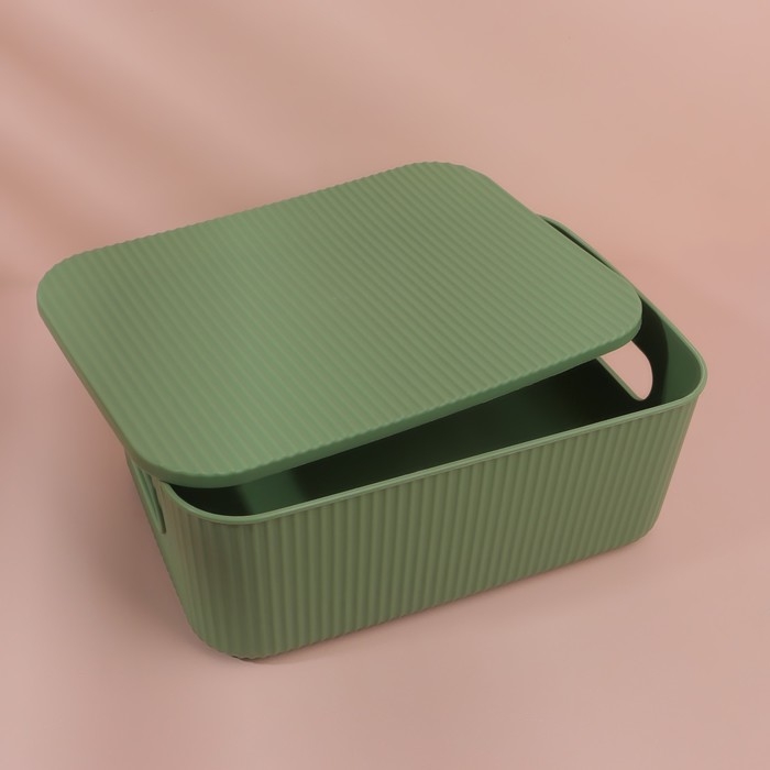 Органайзер для хранения косметических принадлежностей, с крышкой, 24 × 16,5 × 9,2 см, цвет МИКС Органайзер для хранения косметических принадлежностей, с крышкой, 24 × 16,5 × 9,2 см, цвет МИКС