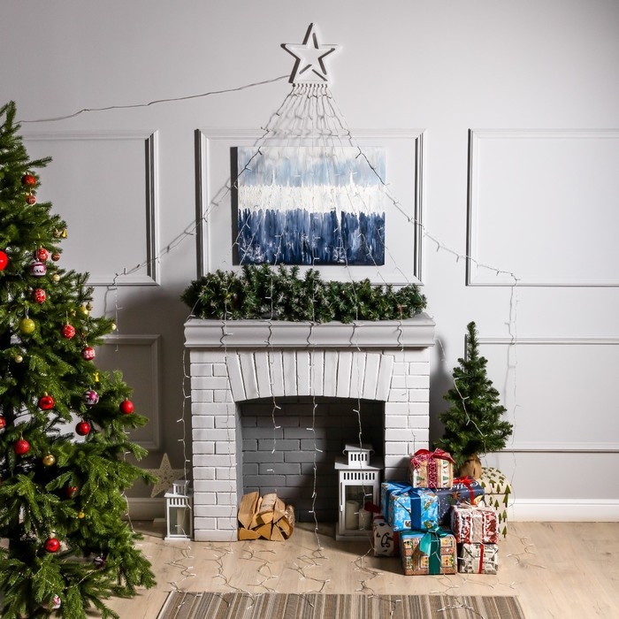 Светодиодная фигура &laquo;Комета&raquo; 3.5 м, пластик, 9 нитей, 220 В, свечение тёплое белое