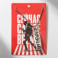 Кулон мужской &laquo;Скейтборд&raquo;, цвет серебро, 69 см