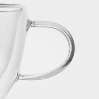 Кружка стеклянная с двойными стенками Magistro &laquo;Дуо&raquo;, 160 мл, 9&times;6,5 см